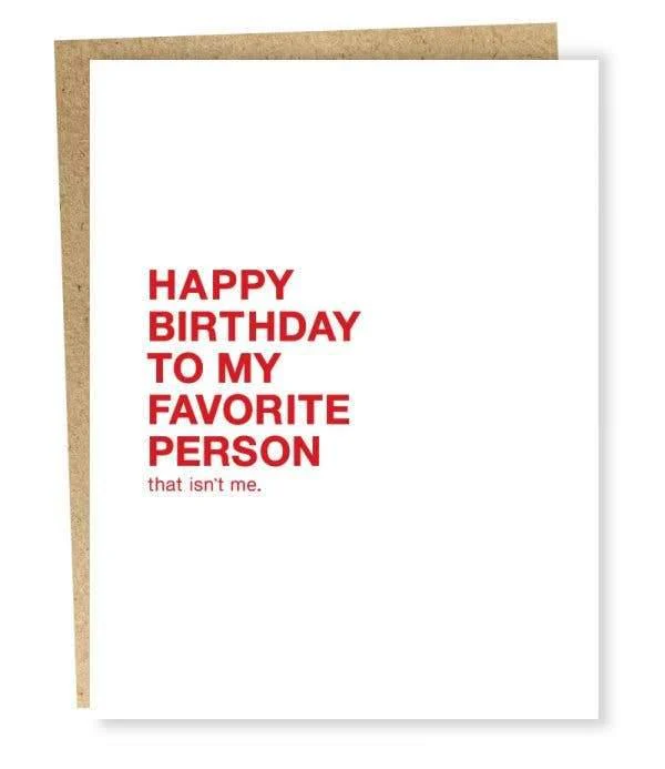 Favorite Person Card