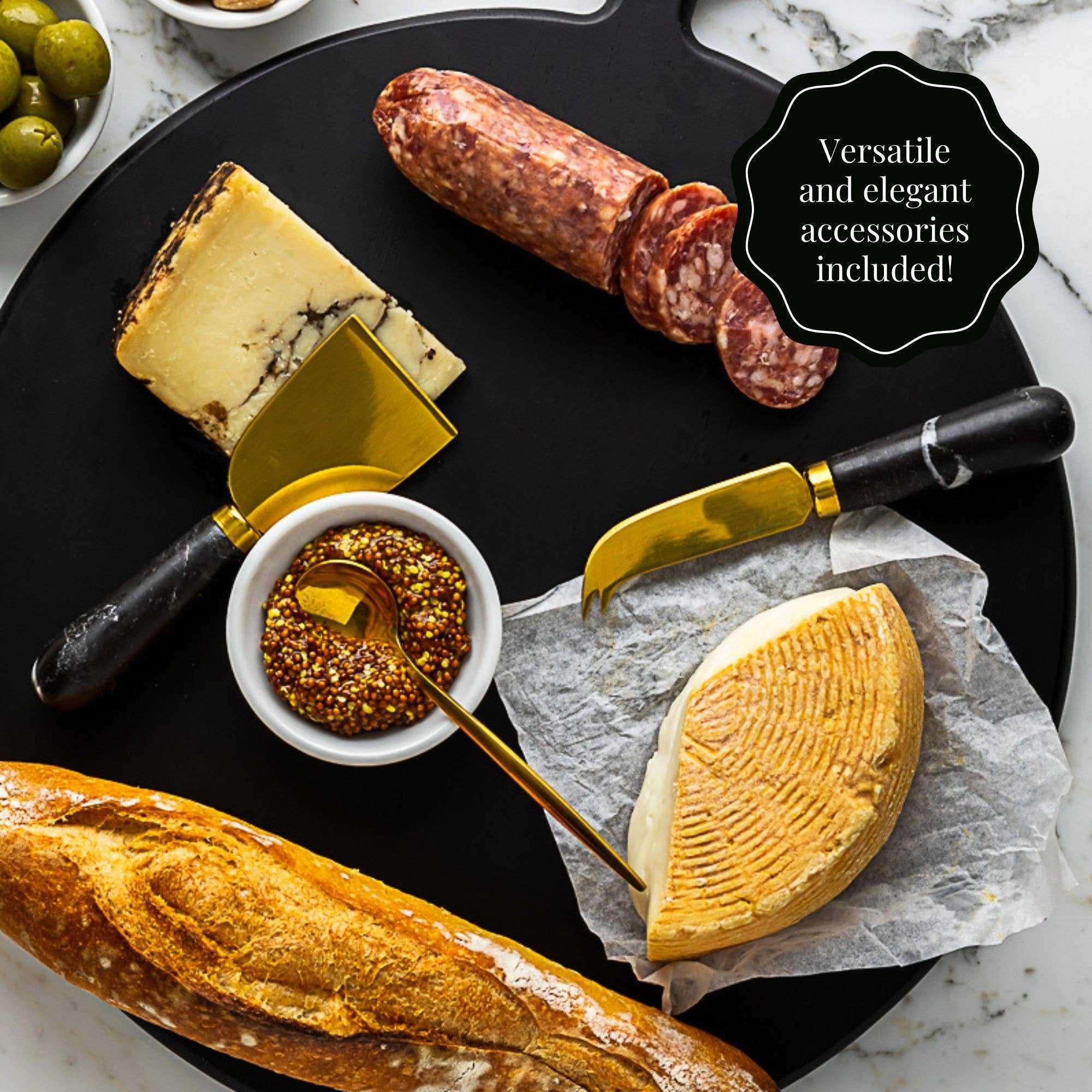 10 Piece Charcuterie Board Gift Set, Black - Image 3