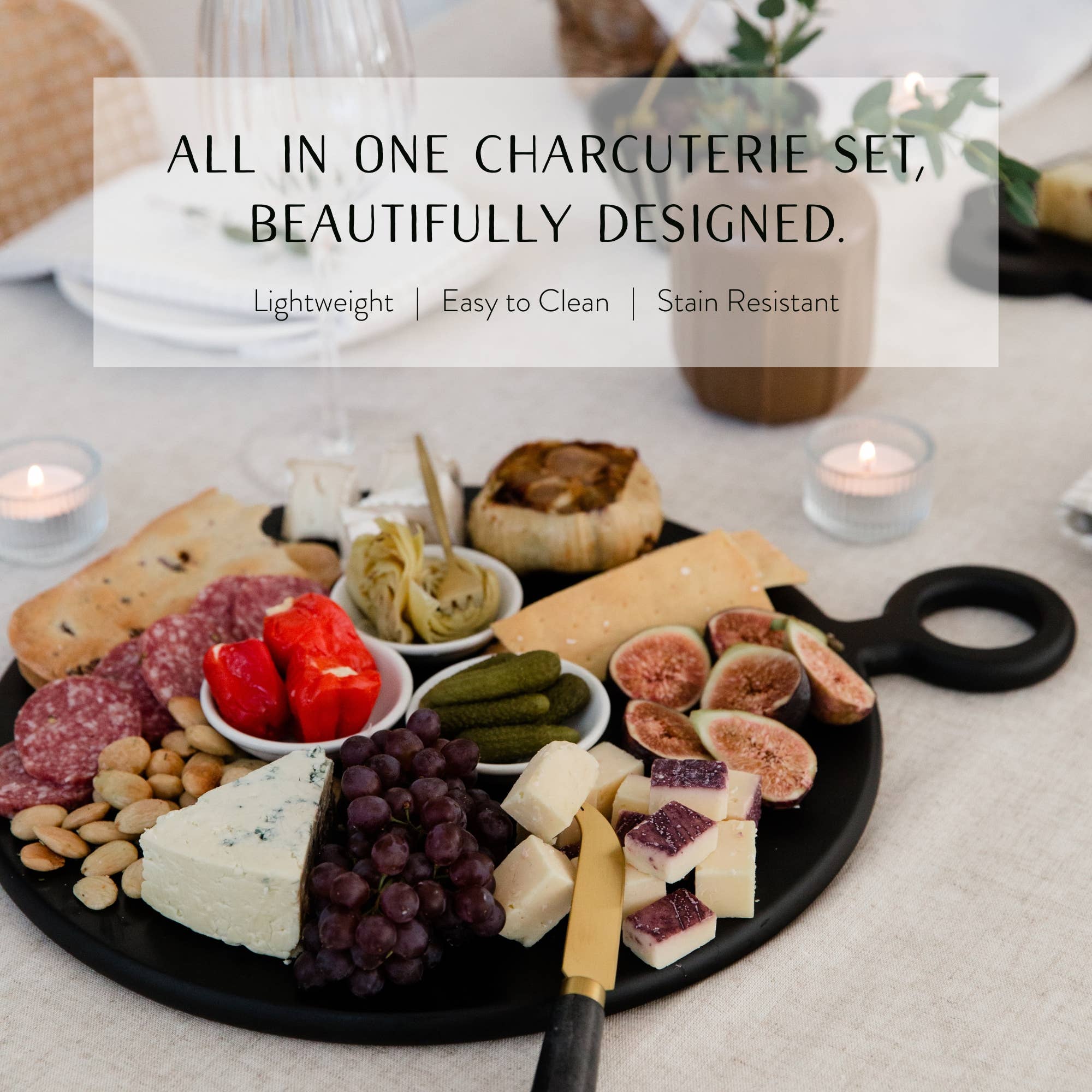 10 Piece Charcuterie Board Gift Set, Black - Image 5
