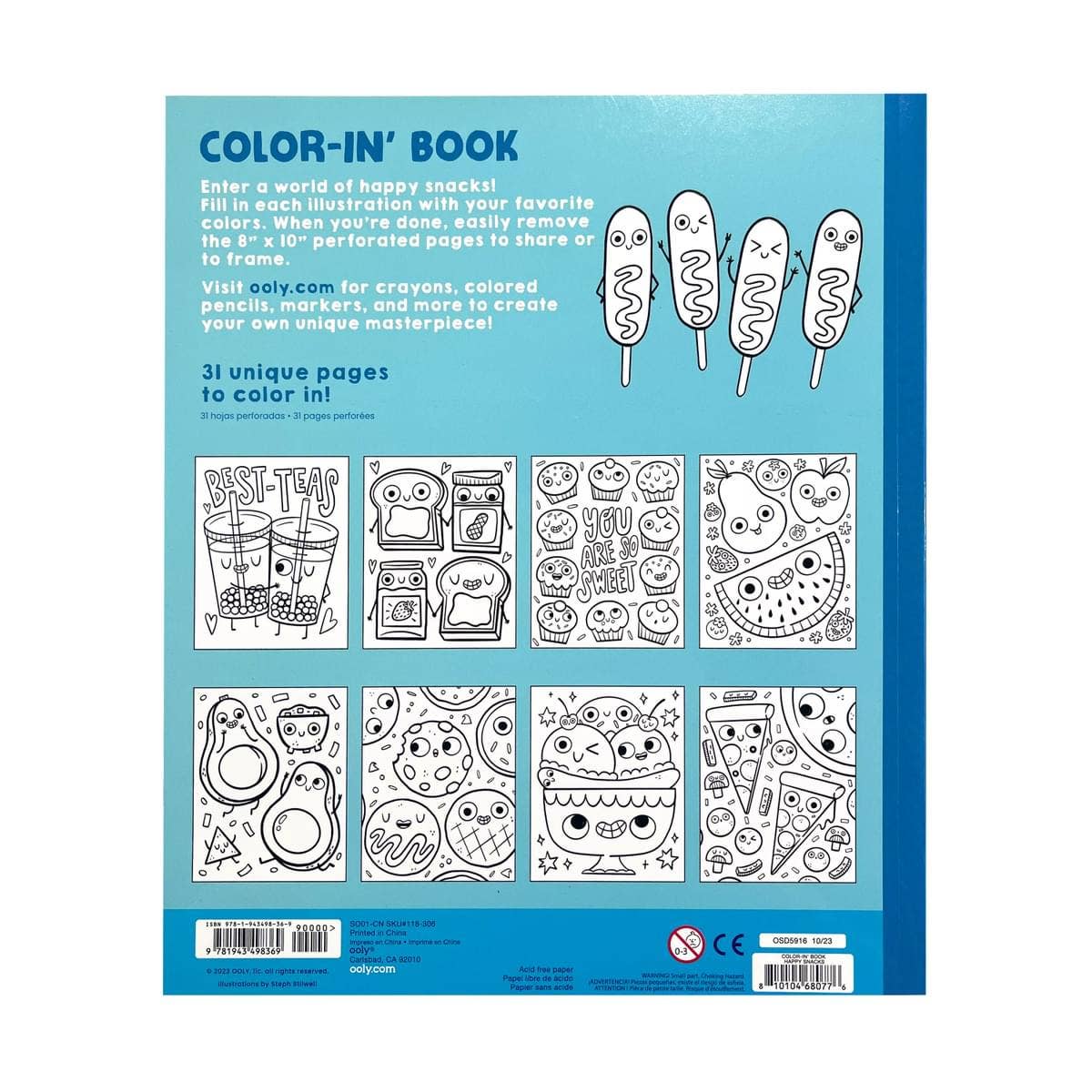 Happy Snacks Color-In' Book - Image 2