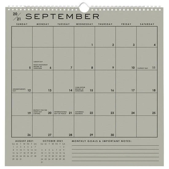 2021-22 Classic Grid Calendar - Image 2