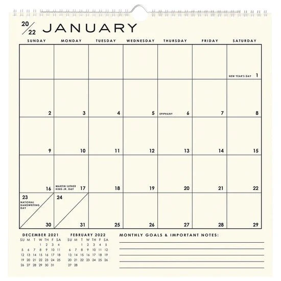 2021-22 Classic Grid Calendar - Image 3