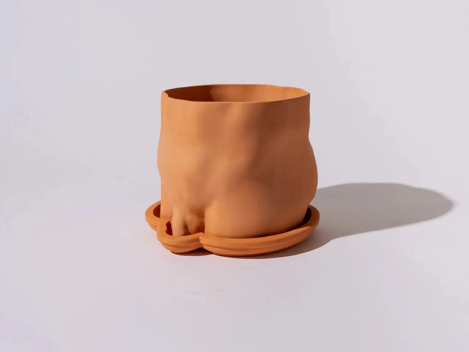 Terracotta Booty Planter with Saucer - Image 2