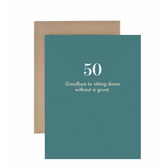50th Birthday: Sitting Down Card