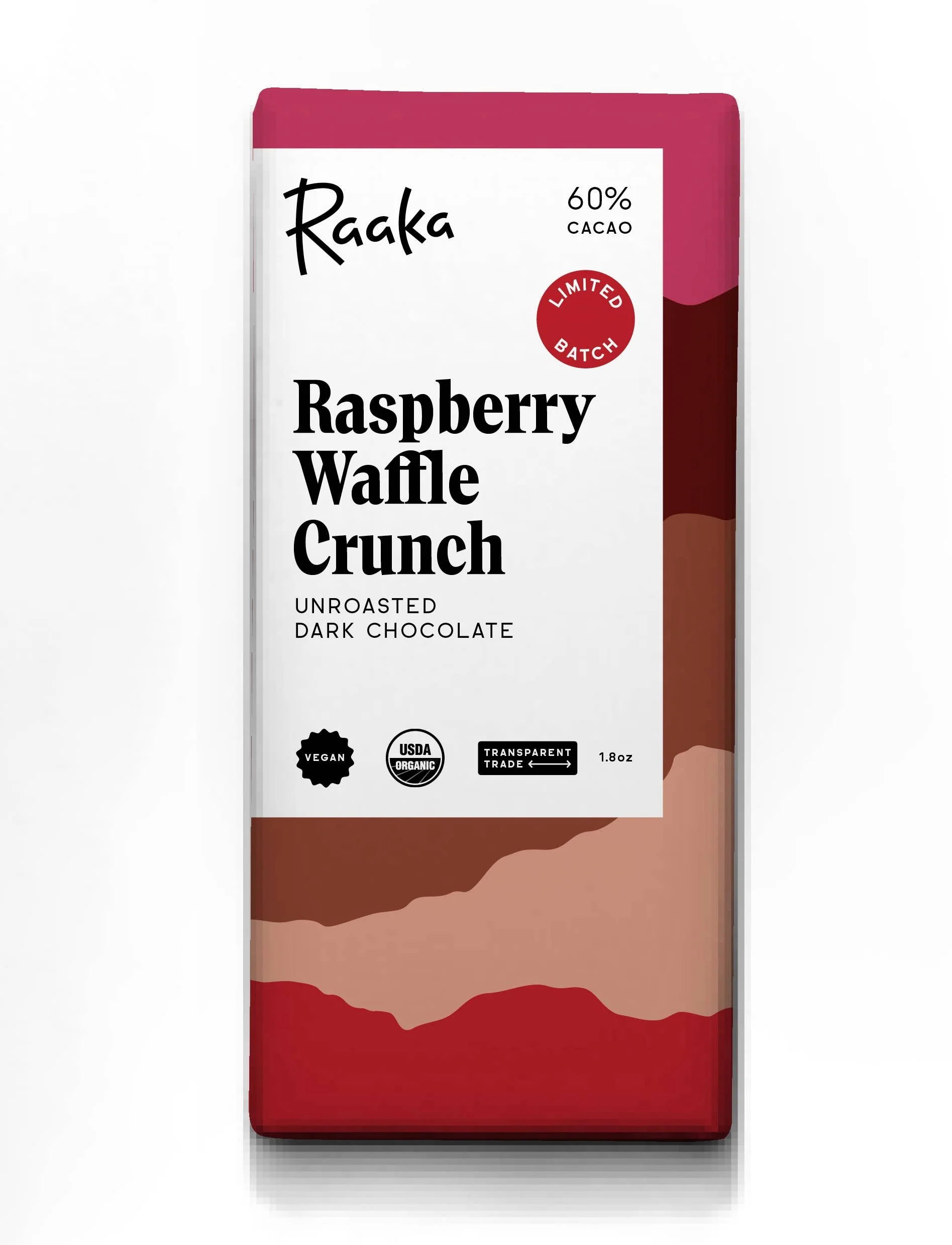 Raspberry Waffle Crunch Dark Chocolate Bar - Image 2
