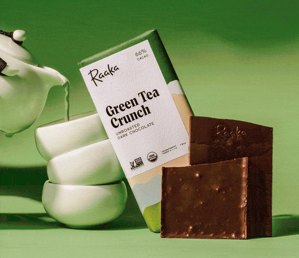 Green Tea Crunch Chocolate Bar - Image 3
