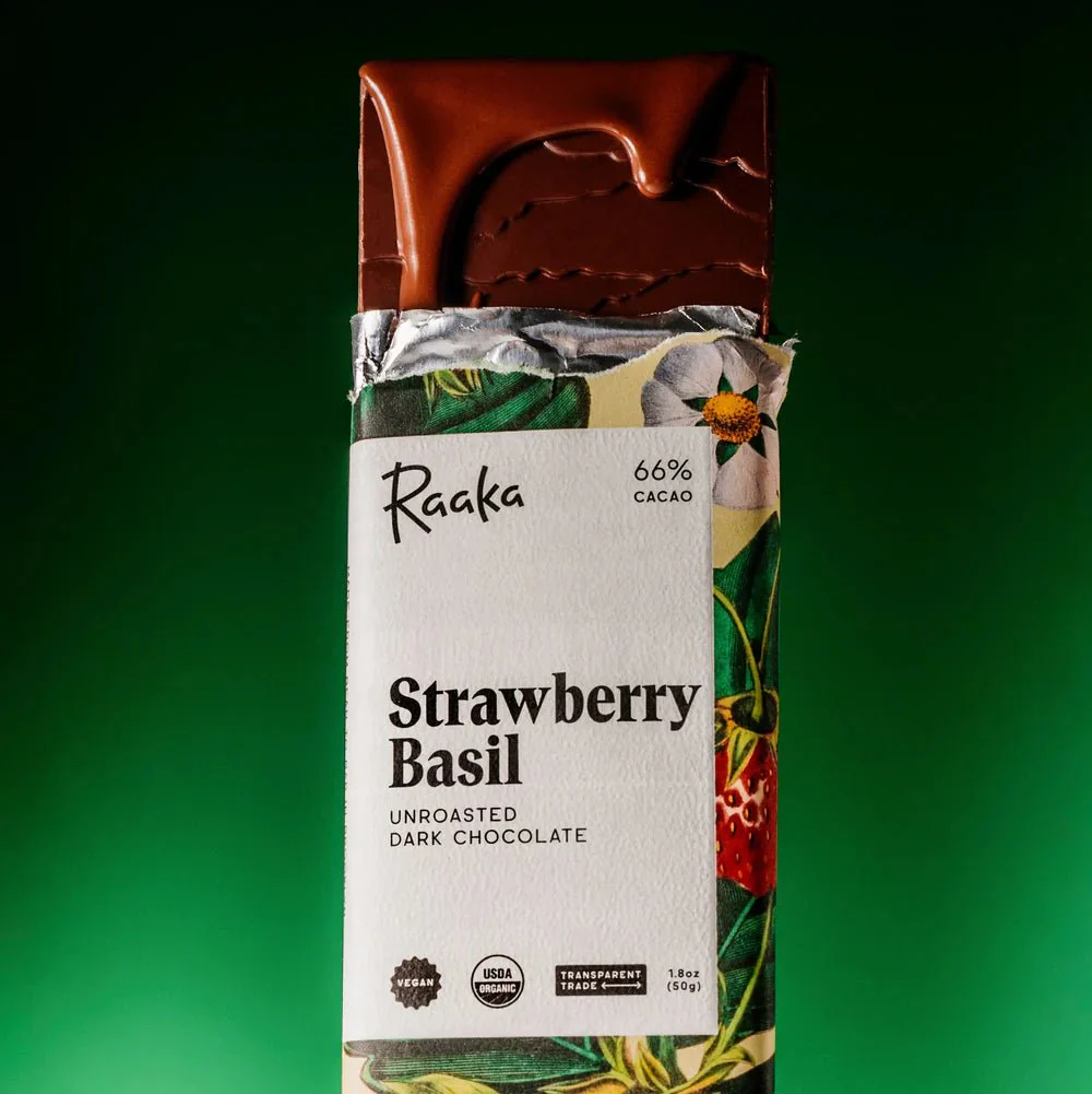 Strawberry Basil Dark Chocolate Bar - Image 2
