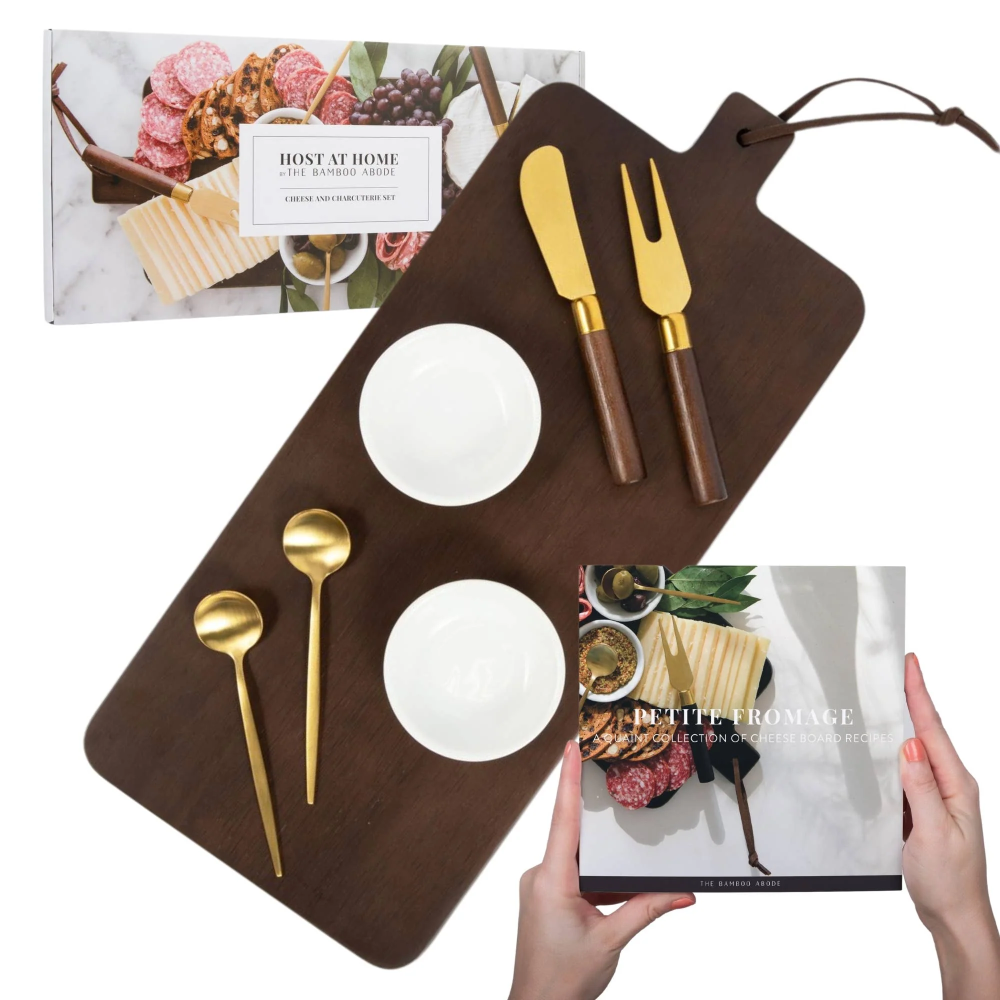 7 Piece Charcuterie Board Gift Set, Brown - Image 2