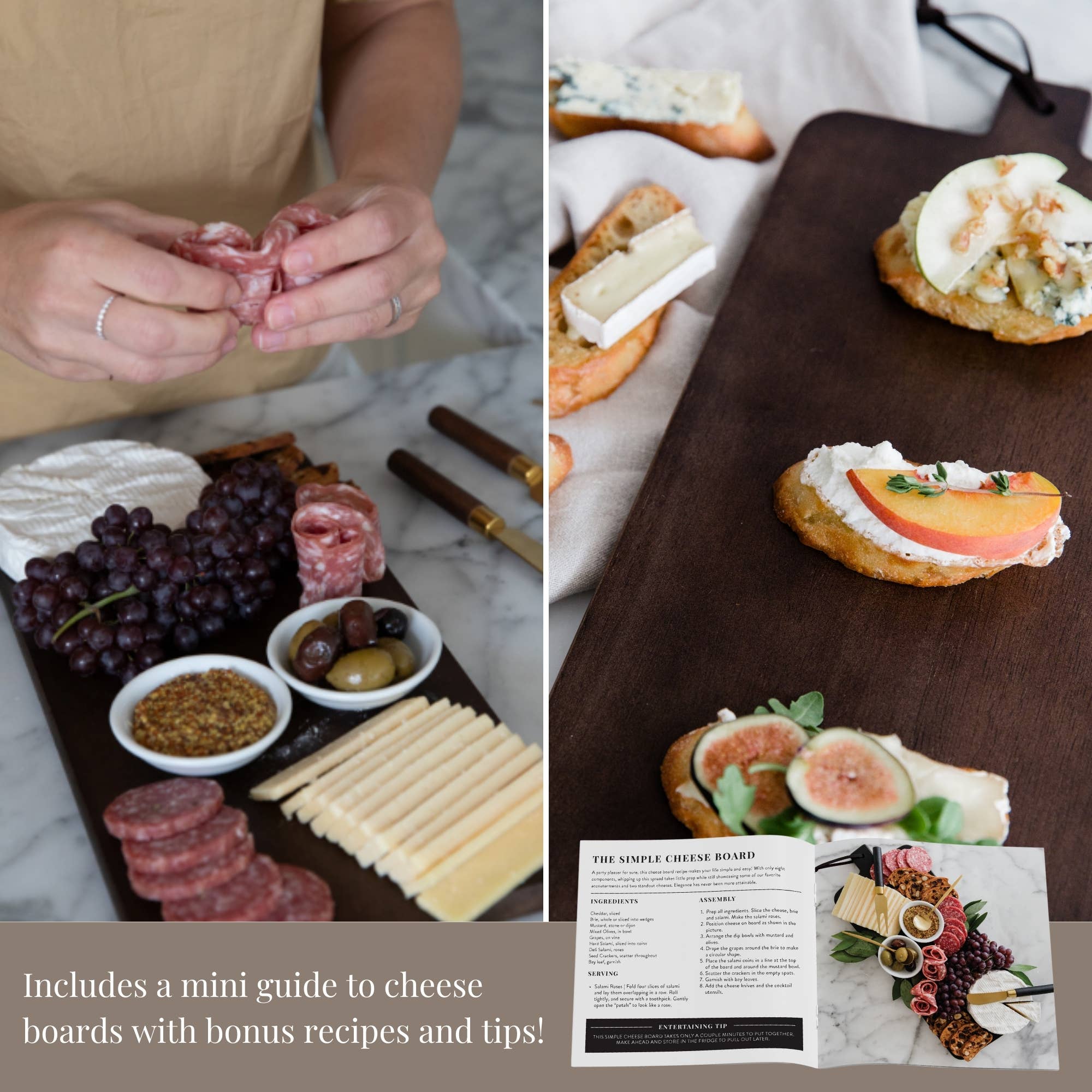 7 Piece Charcuterie Board Gift Set, Brown - Image 5