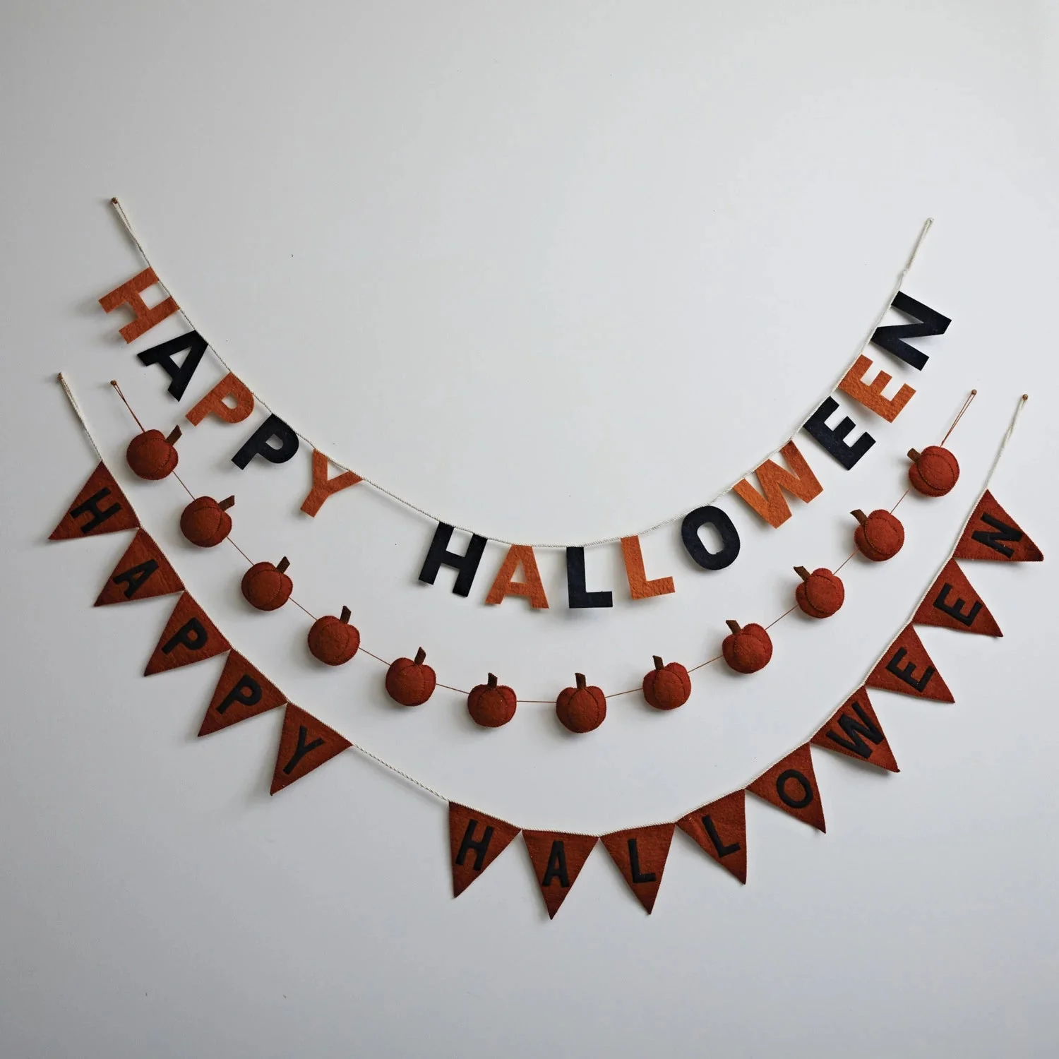 72" Happy Halloween Wool Felt Banner - Image 2