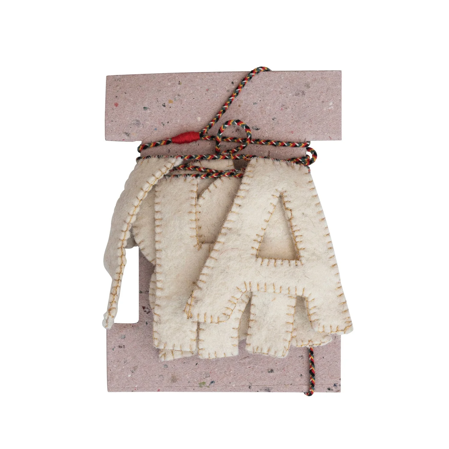 72"L Wool Felt Merry Christmas Garland - Image 2