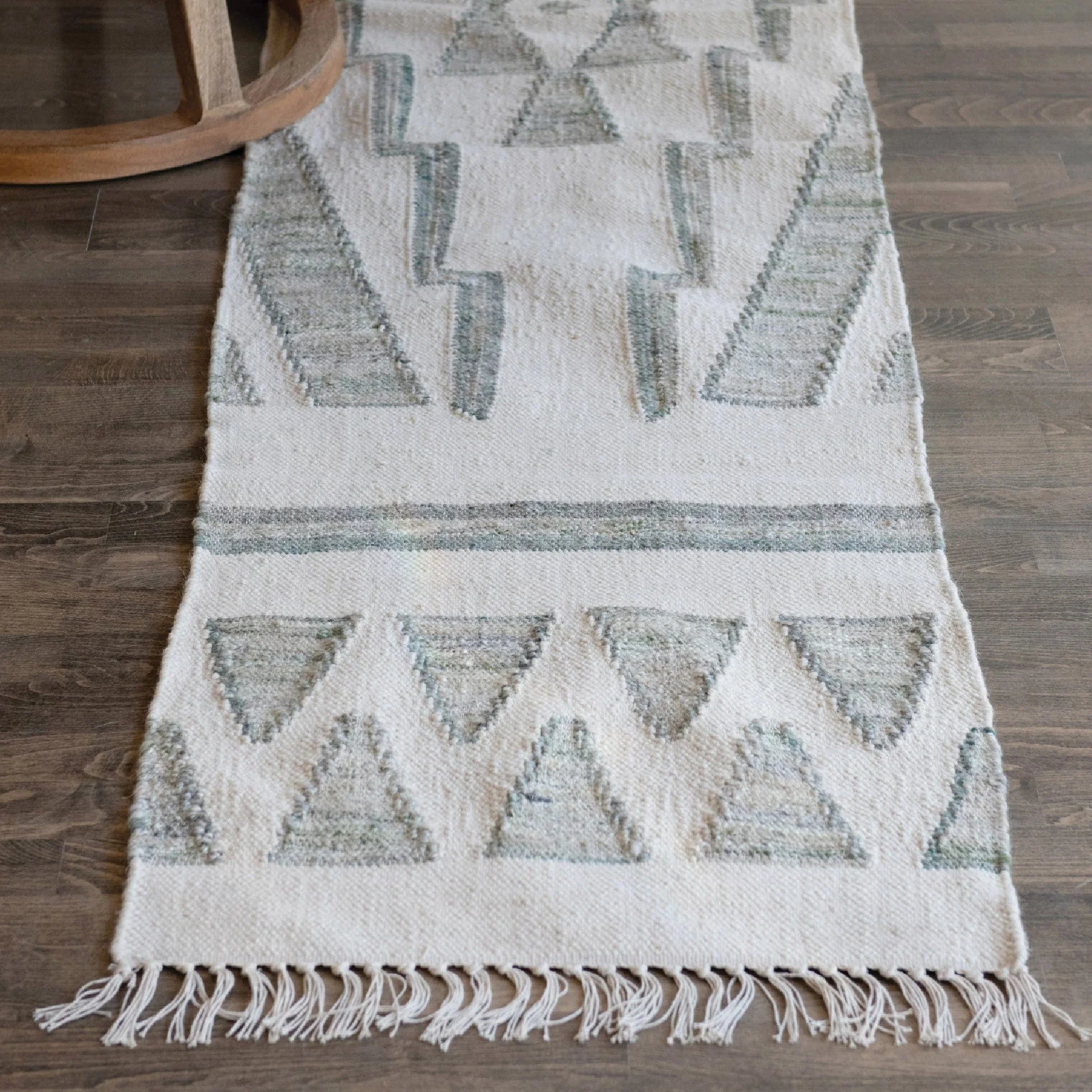 8' x 2' Wool Kilim Floor Runner - Image 2