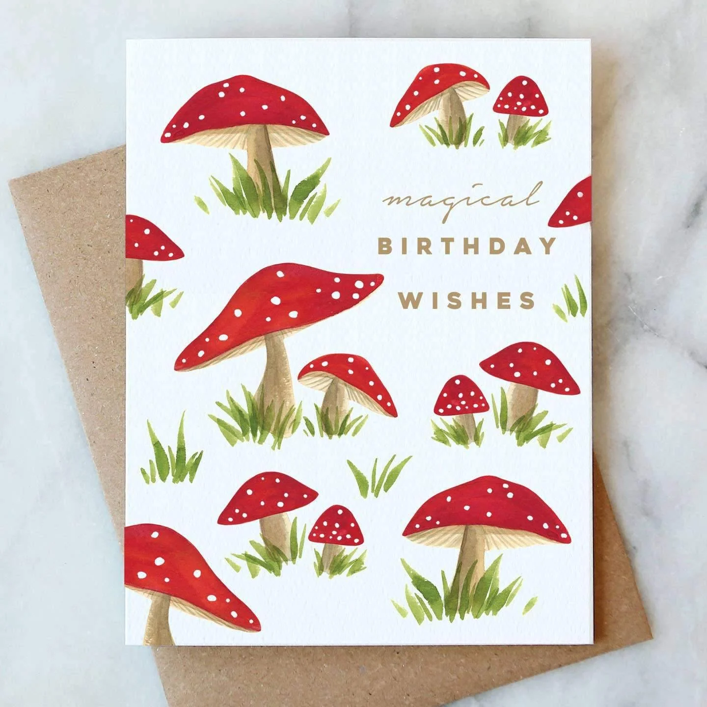Magical Mushrooms Birthday Card