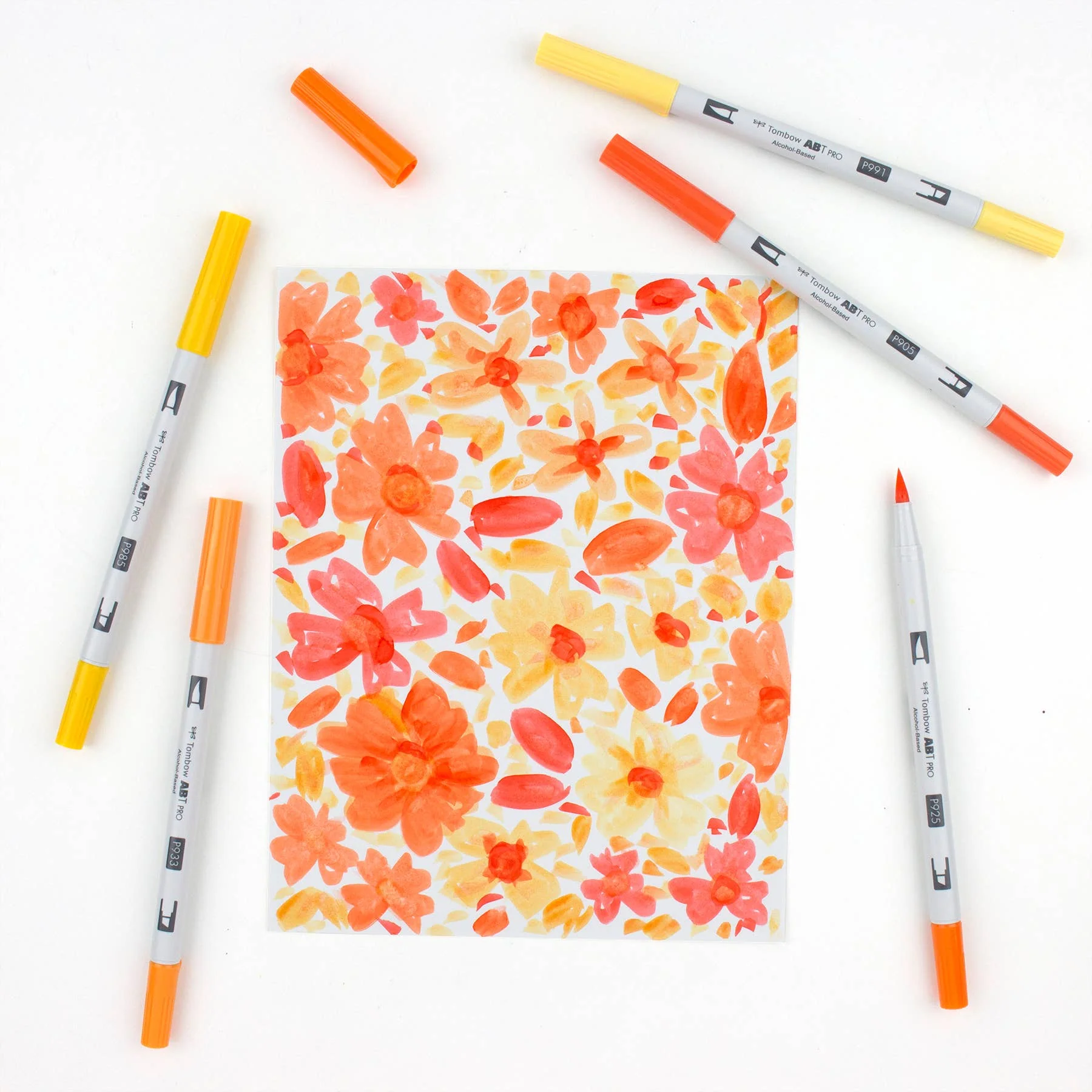 ABT PRO Alcohol-Based Art Markers: Orange Tones 5-Pack - Image 5