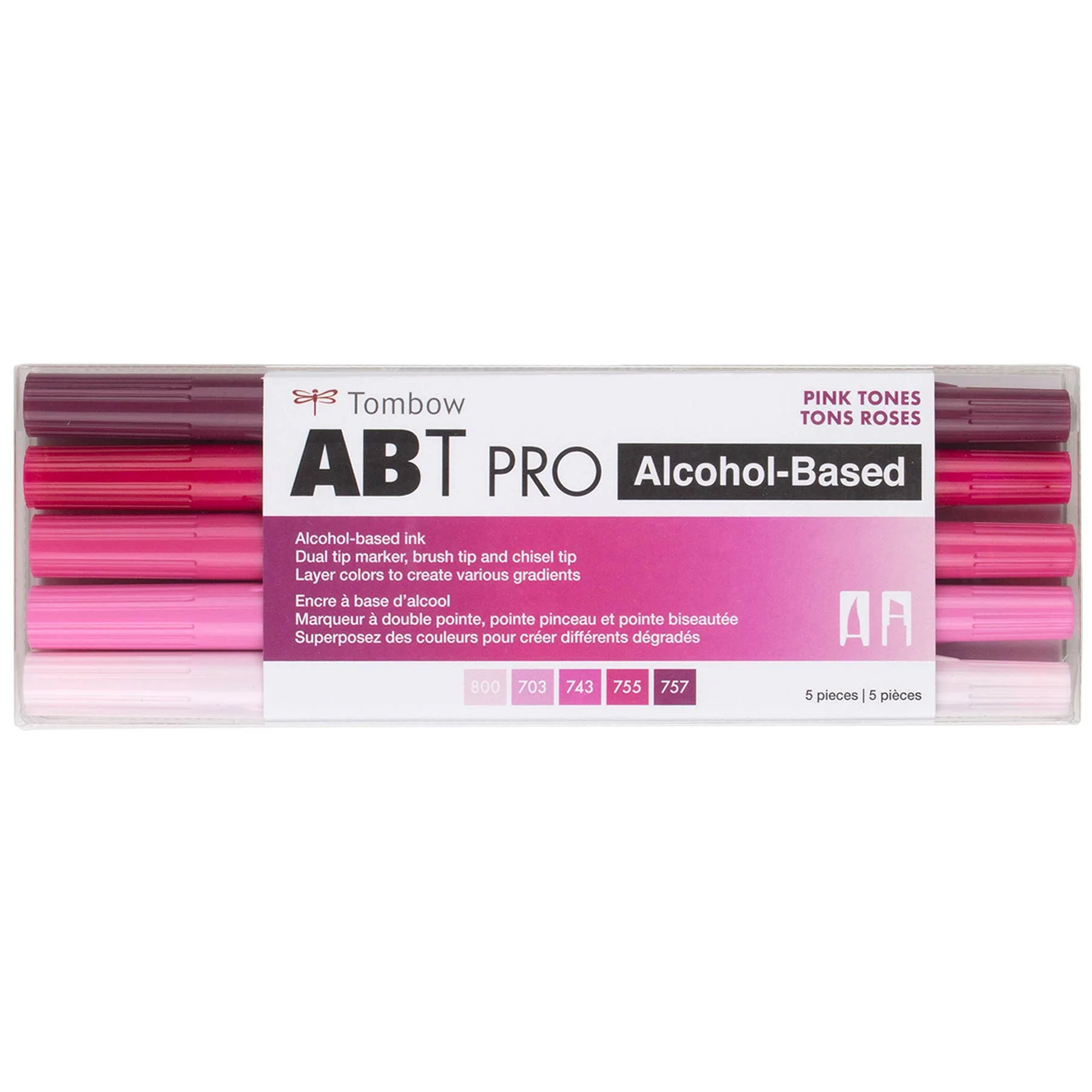 ABT PRO Alcohol-Based Art Markers: Pink Tones 5-Pack