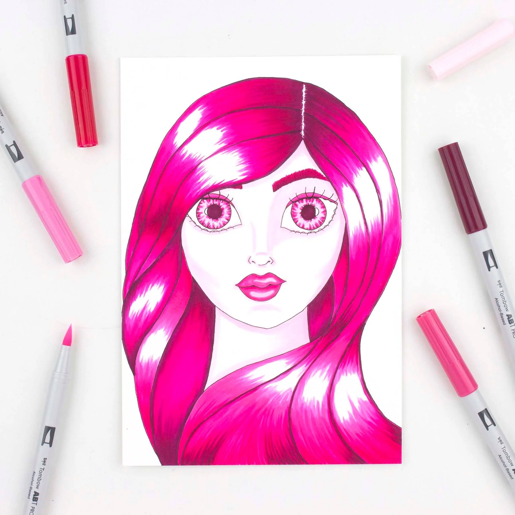 ABT PRO Alcohol-Based Art Markers: Pink Tones 5-Pack - Image 5