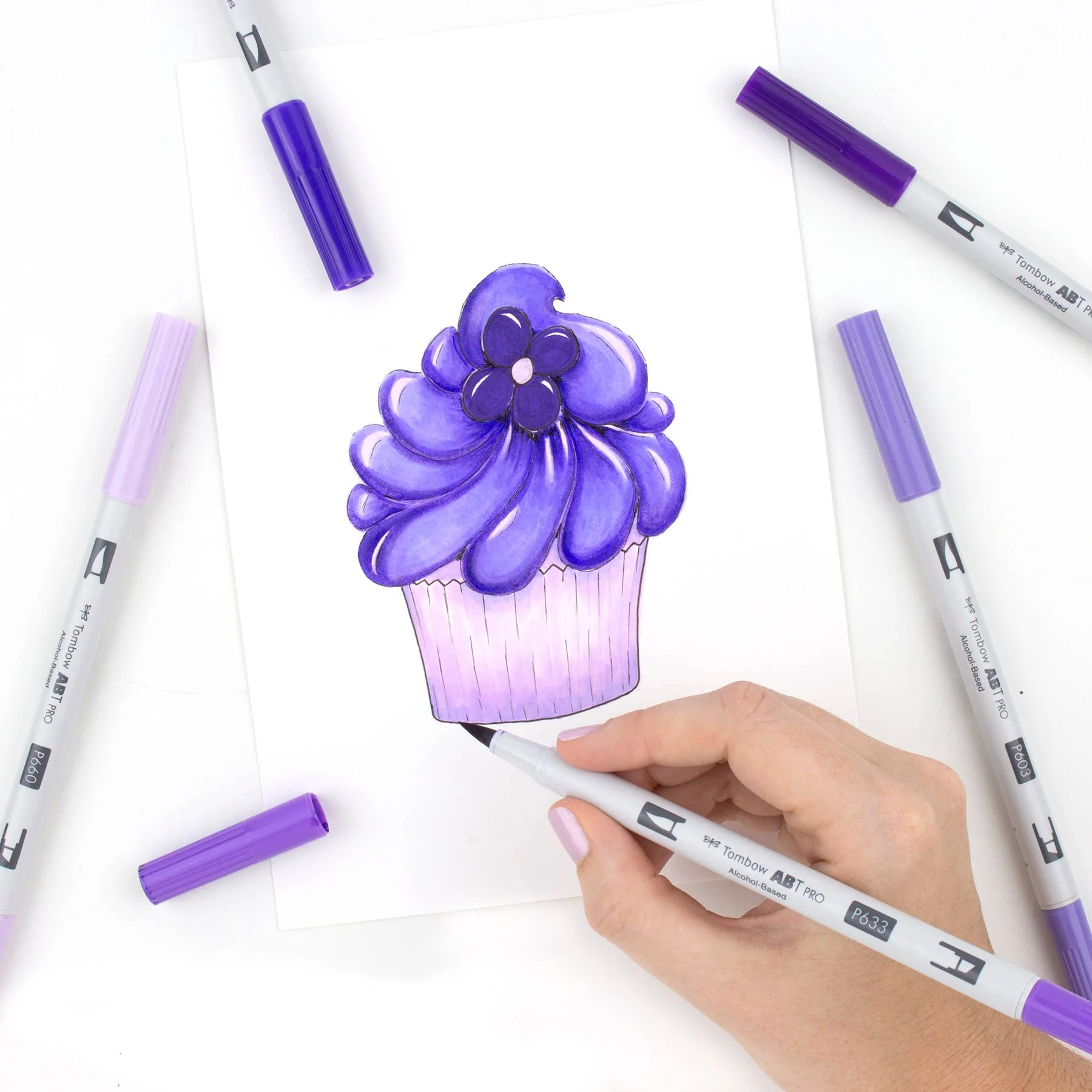 ABT PRO Alcohol-Based Art Markers: Purple Tones 5-Pack - Image 4