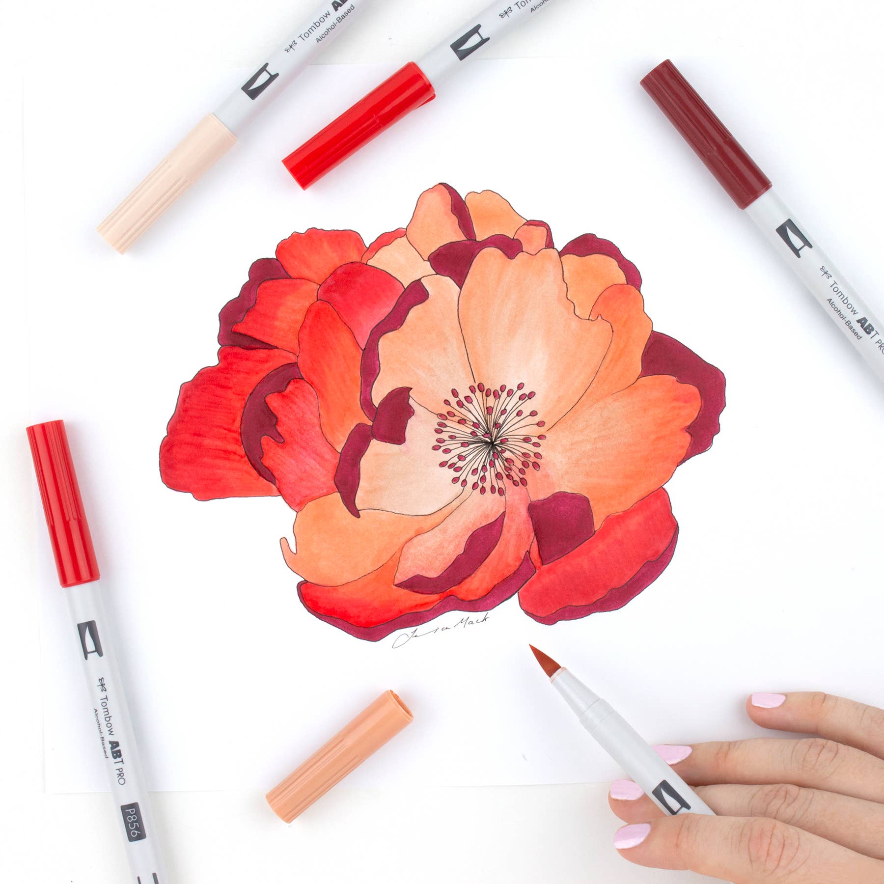 ABT PRO Alcohol-Based Art Markers: Red Tones 5-Pack - Image 5