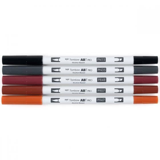 ABT PRO Alcohol-Based Marker: Portrait - Dark Hair 5-Pack - Image 2