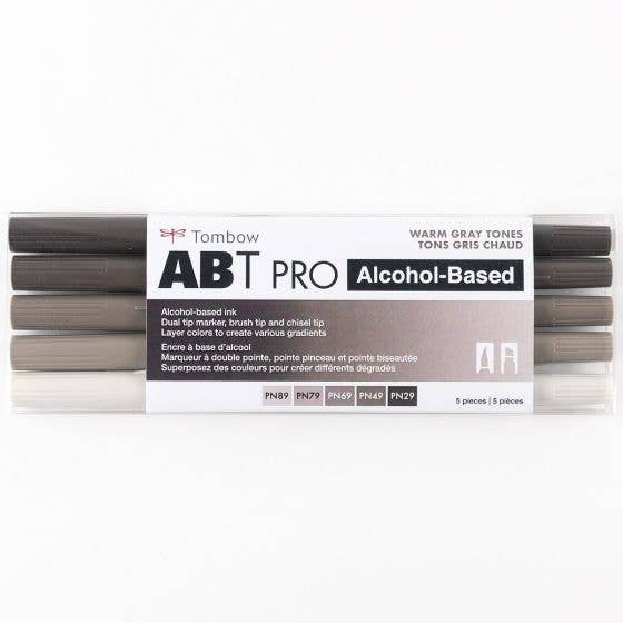 ABT PRO Alcohol-Based Markers: Portrait - Warm Gray Tones 5-Pack