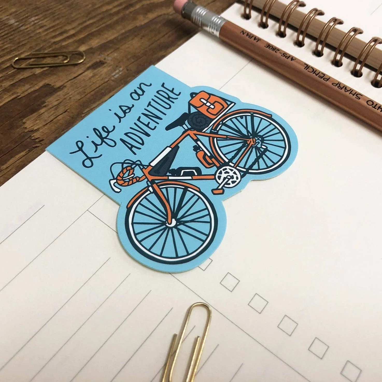 Adventure Bicycle Magnetic Bookmark - Image 3
