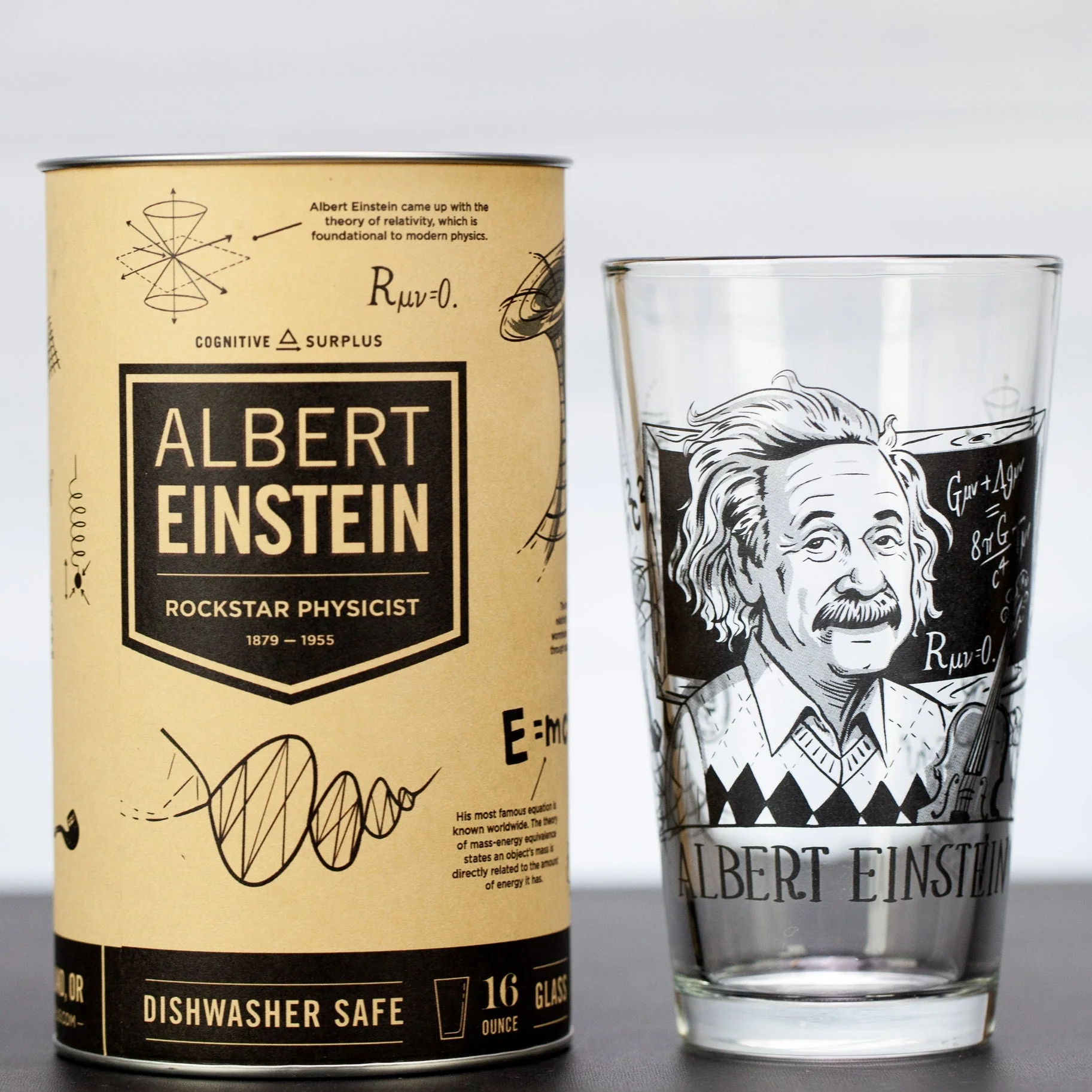 Albert Einstein Pint Glass - Image 2