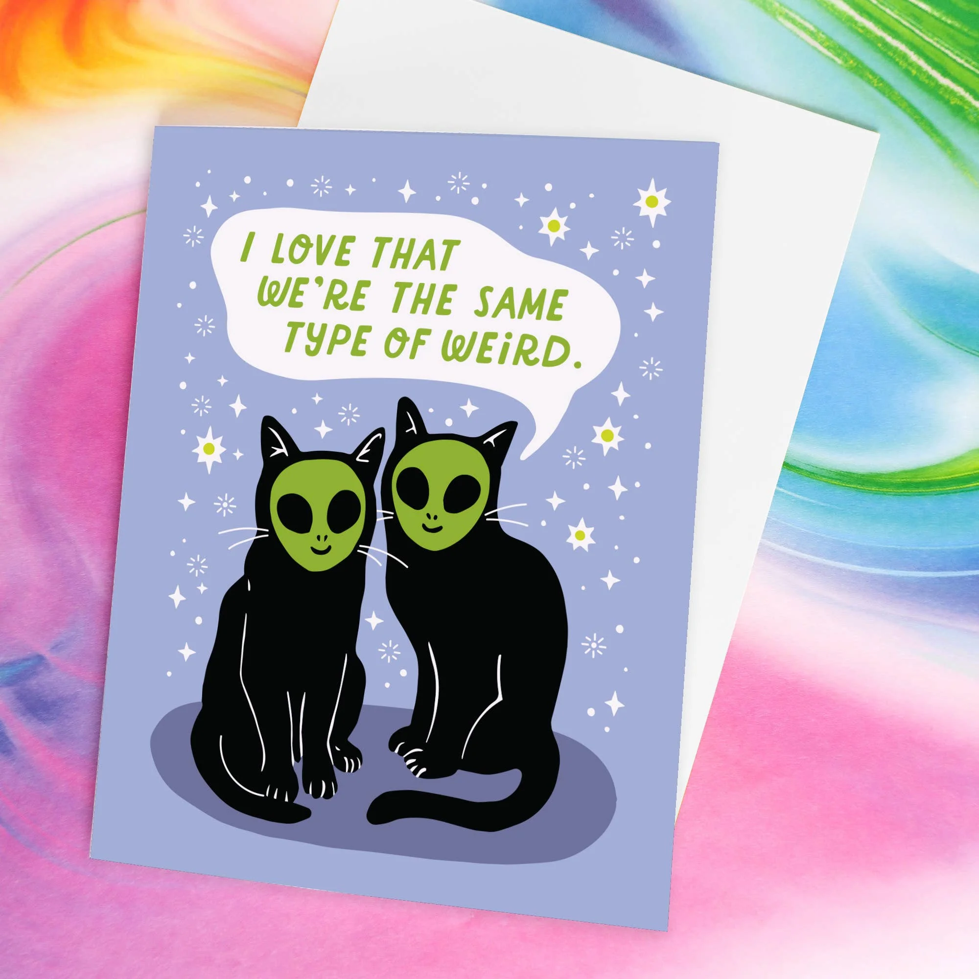 Alien Cat Friends Card - Image 2