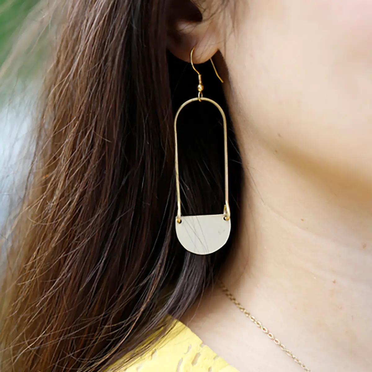 Aliya Earrings: Gold - Image 3