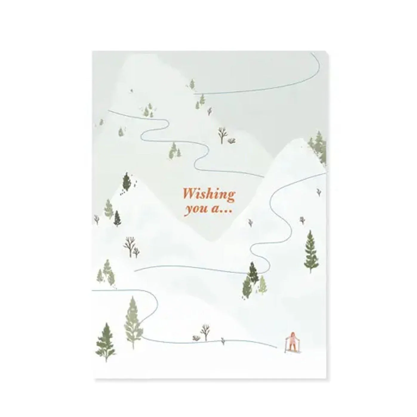 Alpine Ski Slope Christmas Pop-Up Card - Image 2