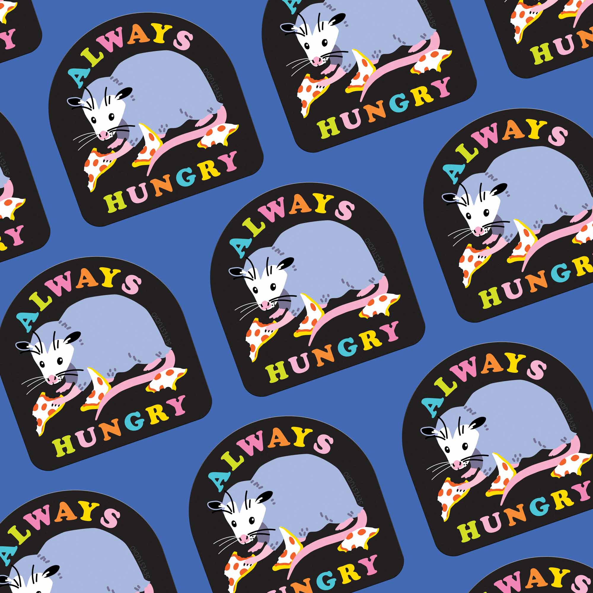 Always Hungry Opossum Sticker - Image 4