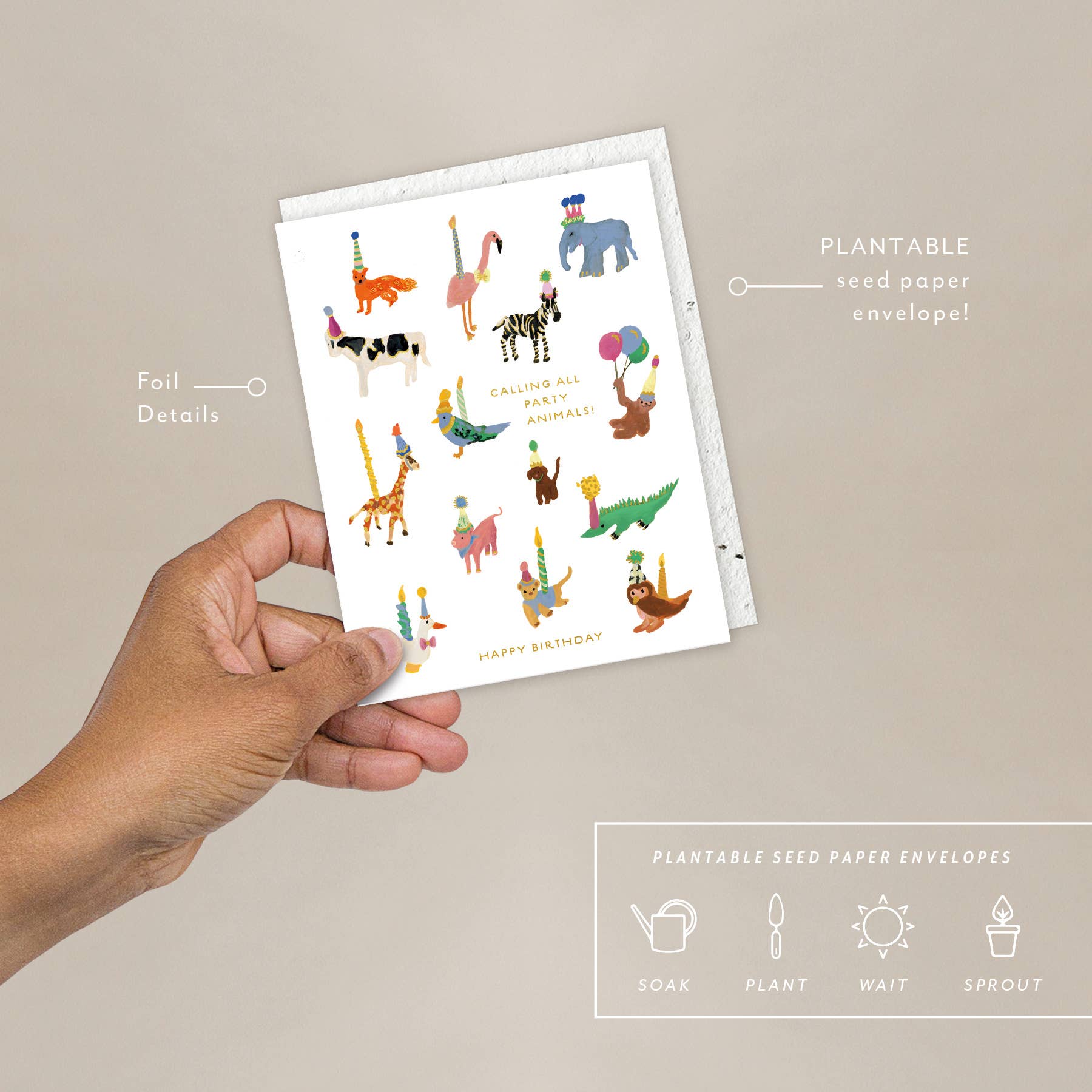 Animal Party Birthday Card - Image 2