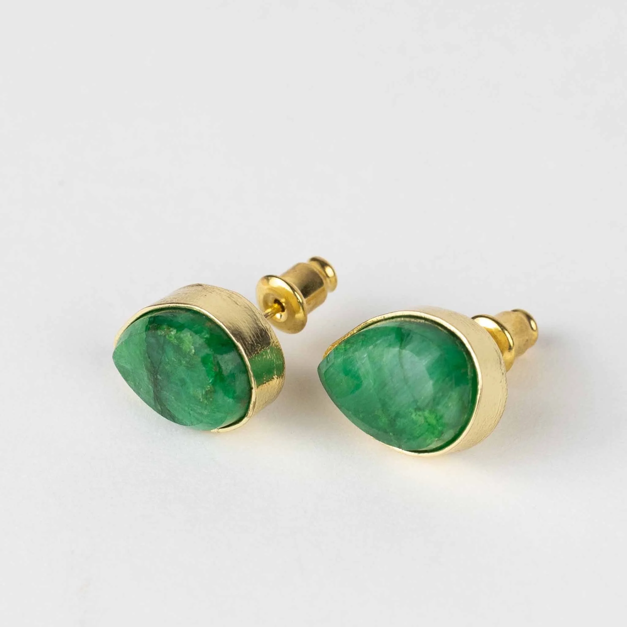 Ansoo Stud Earrings - Green - Image 4