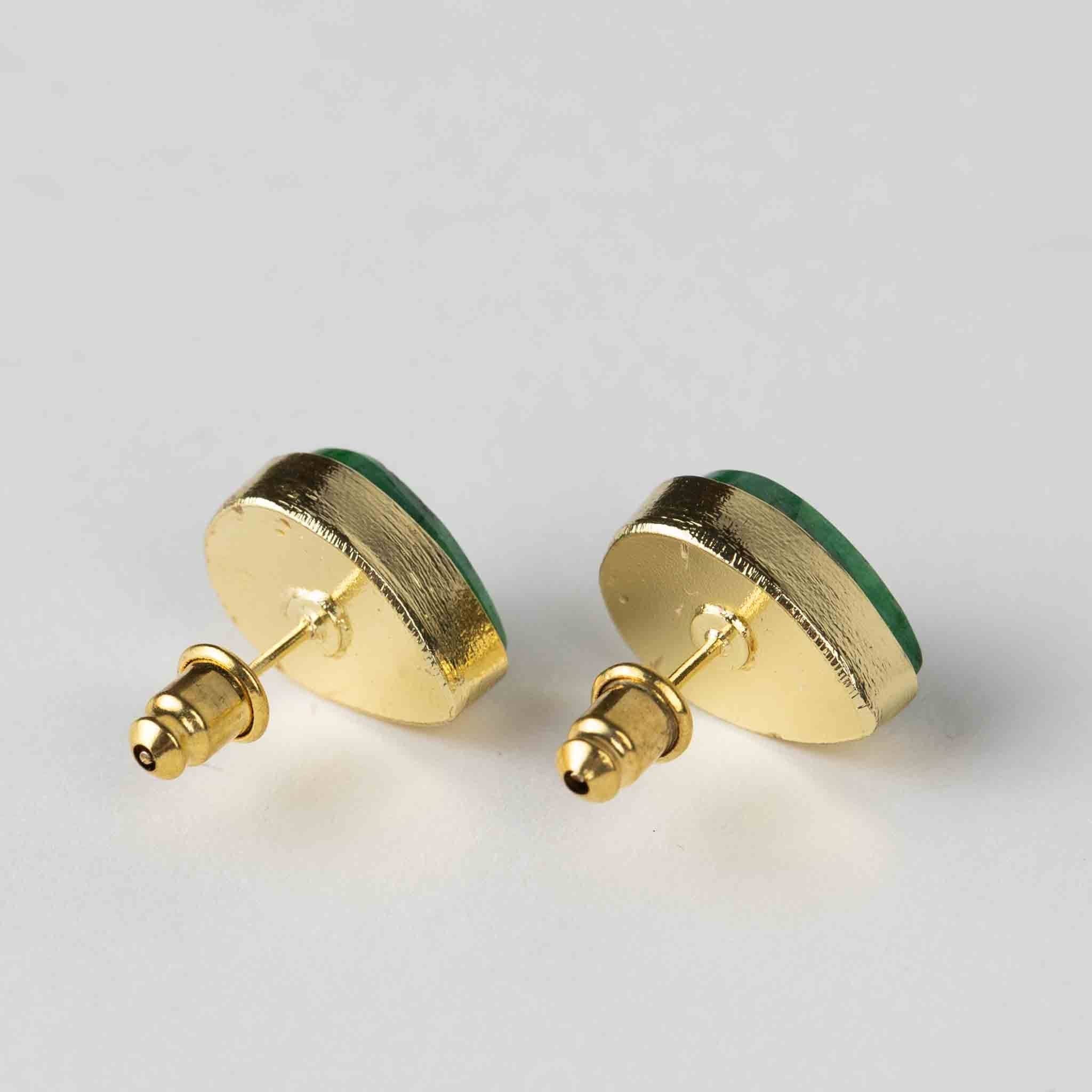 Ansoo Stud Earrings - Green - Image 6