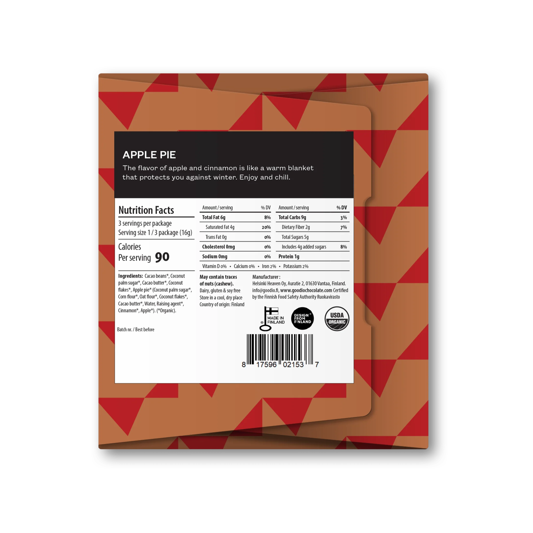Apple Pie 49% Chocolate Bar - Image 3