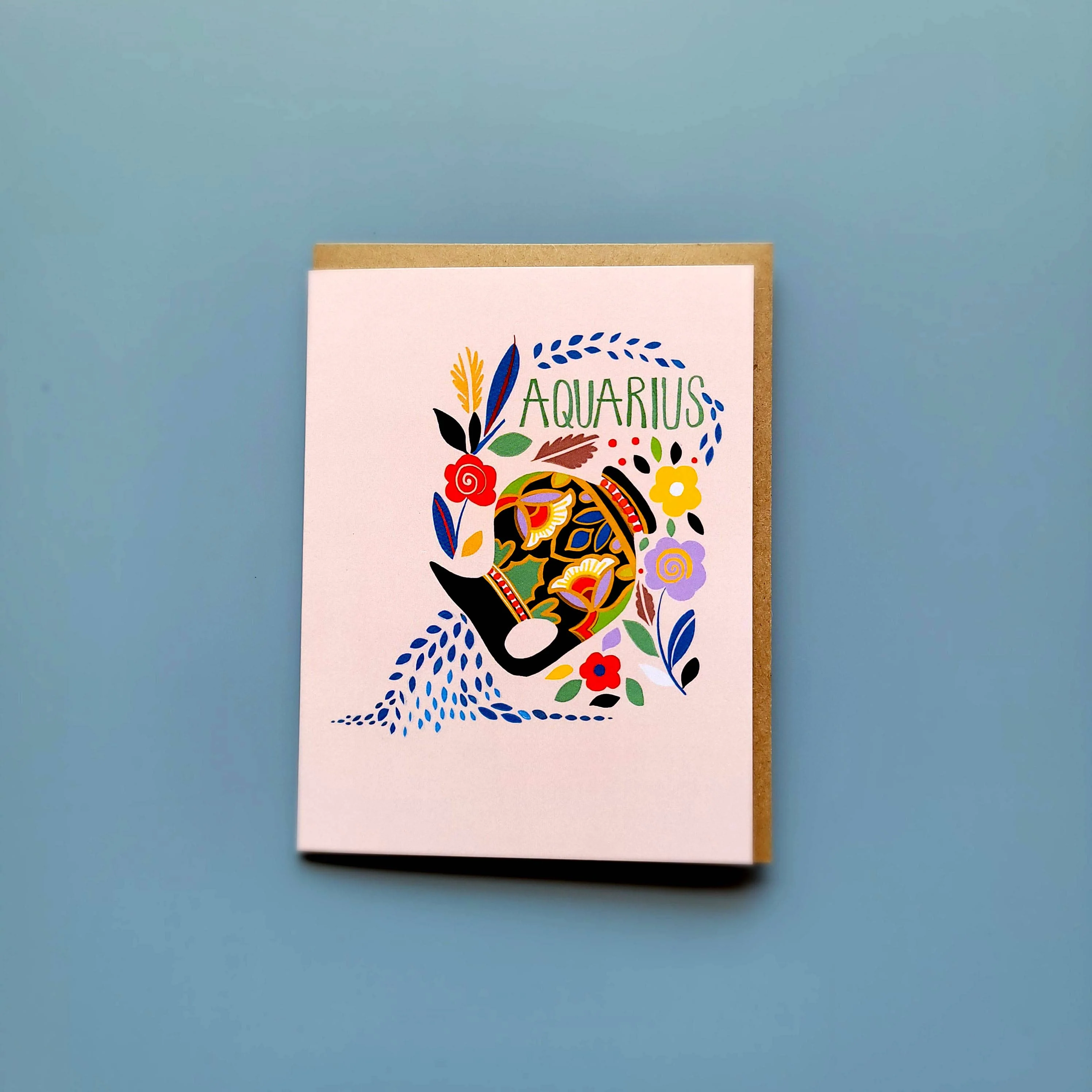 Aquarius Zodiac Greeting Card - Image 3