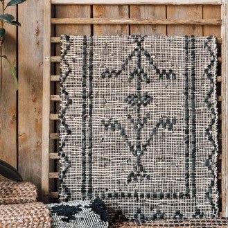 Archer Leather Chindi Rug - Image 2
