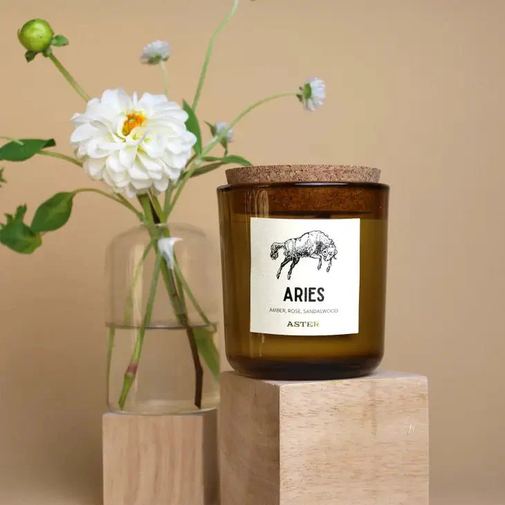 Aries Zodiac Candle - Image 2