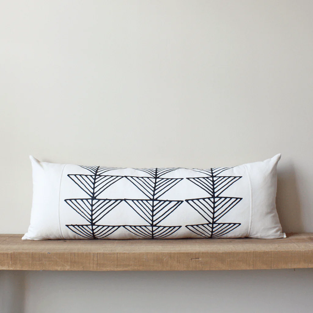 Arrows Organic Cotton Lumbar Pillow
