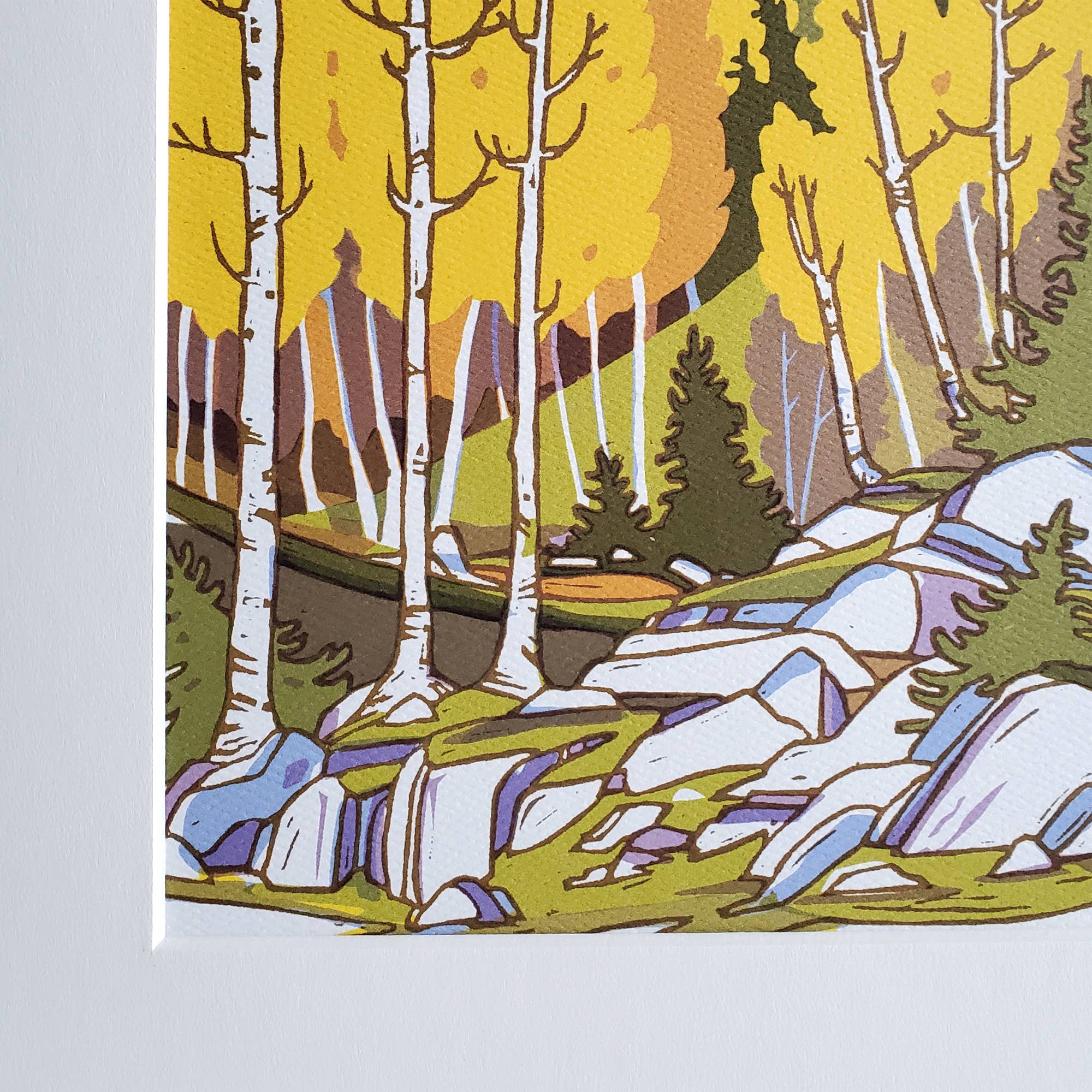 Aspen Landscape Matted Art Print - Image 2