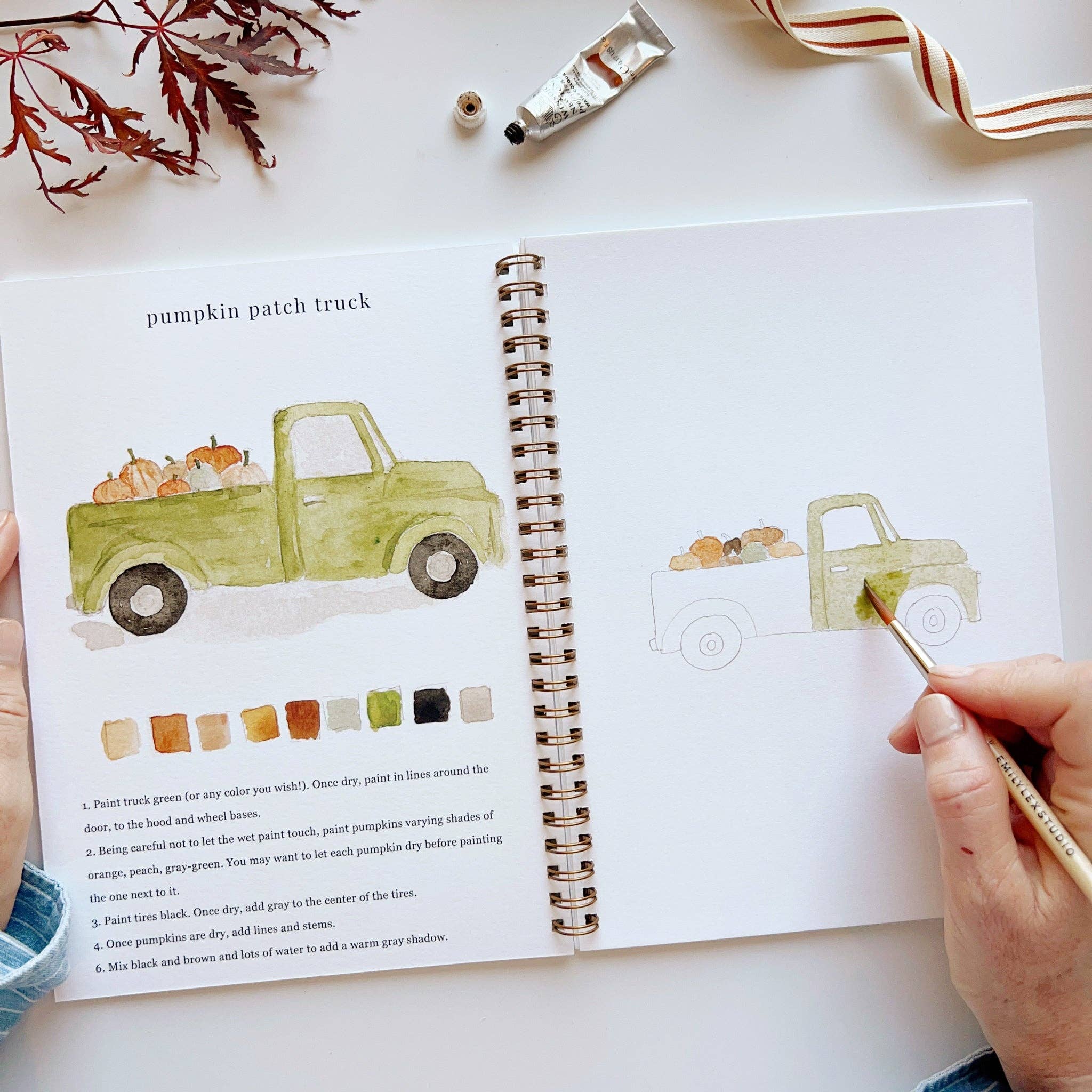 Autumn Watercolor Workbook - Image 5
