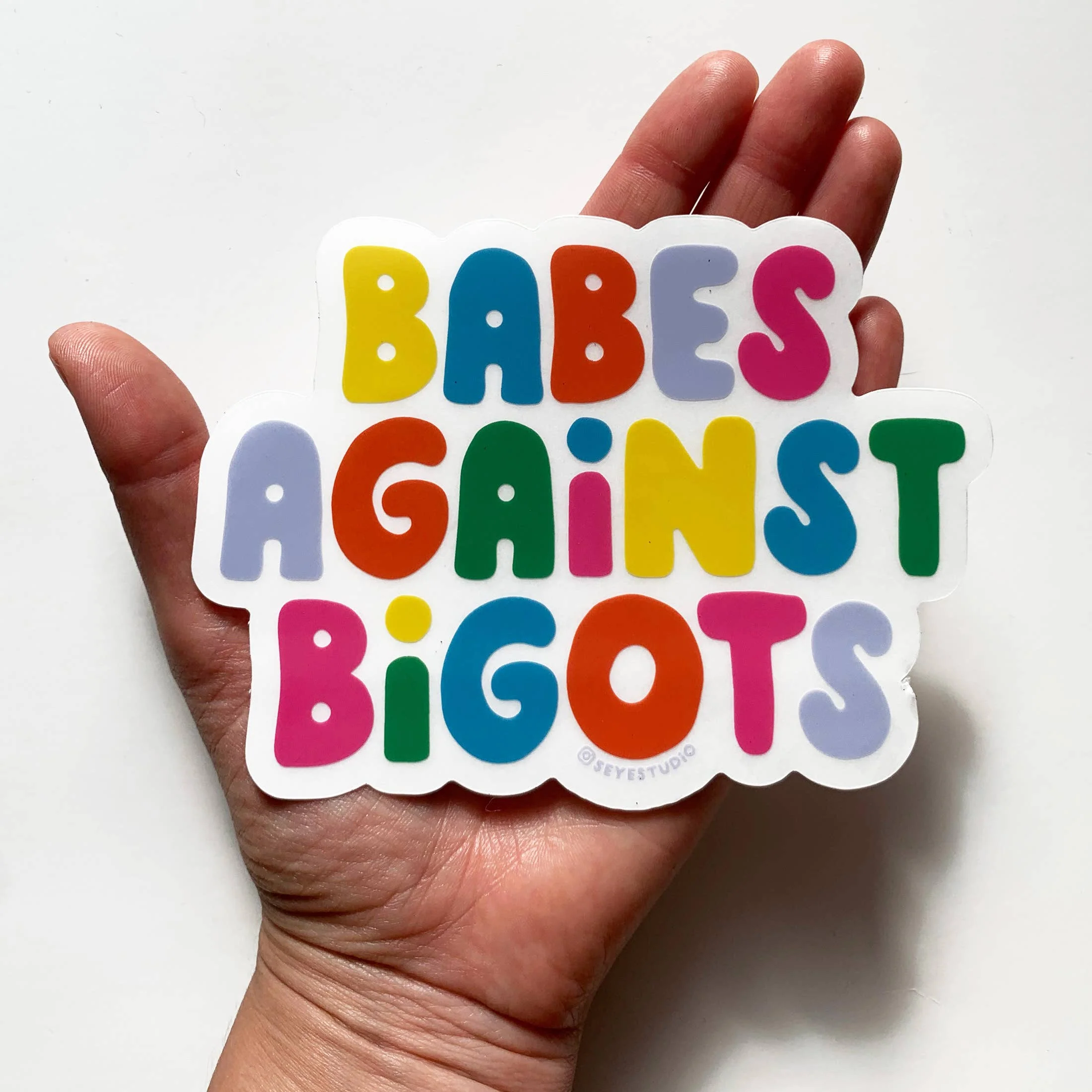 Babes Against Bigots Sticker - Image 3