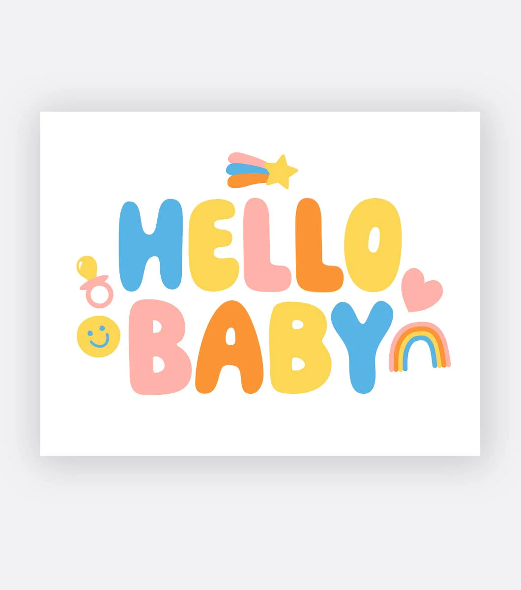 Bubbly Hello Baby Card