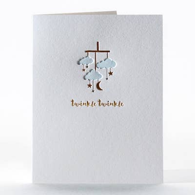 Starry Mobile Baby Card