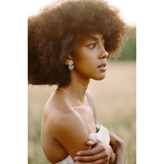 Backflip Clay Earrings: Cocoa Cream - Image 2