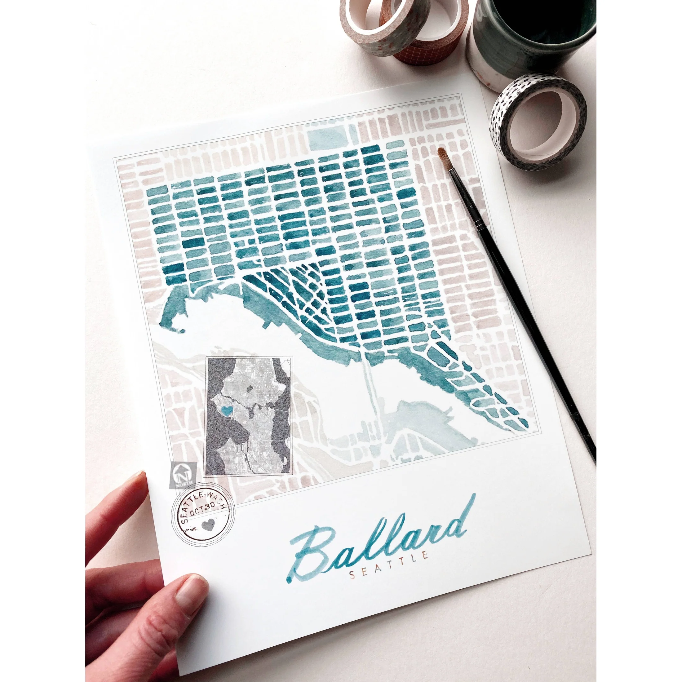 Ballard Neighborhood Map Print - Image 2