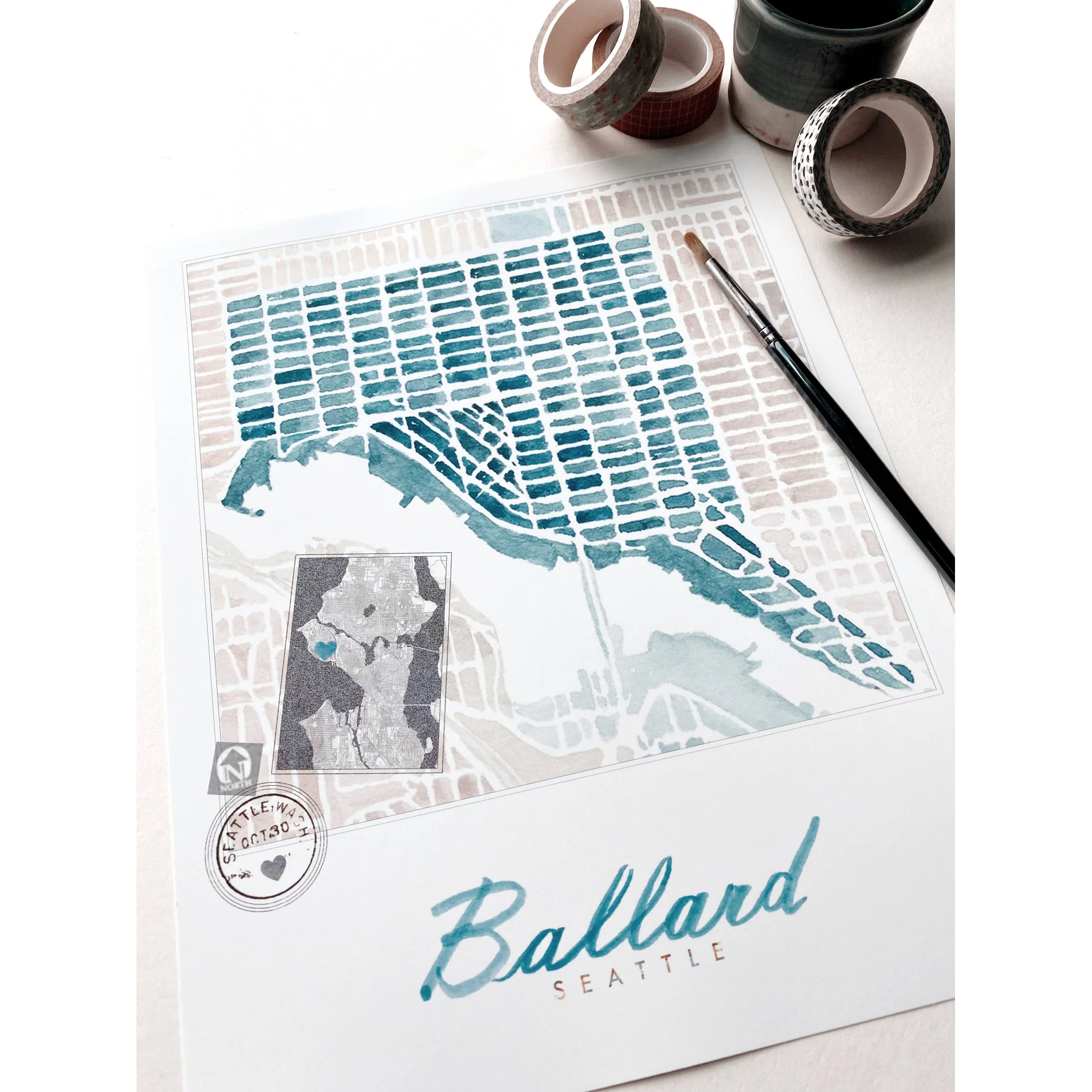 Ballard Neighborhood Map Print - Image 4