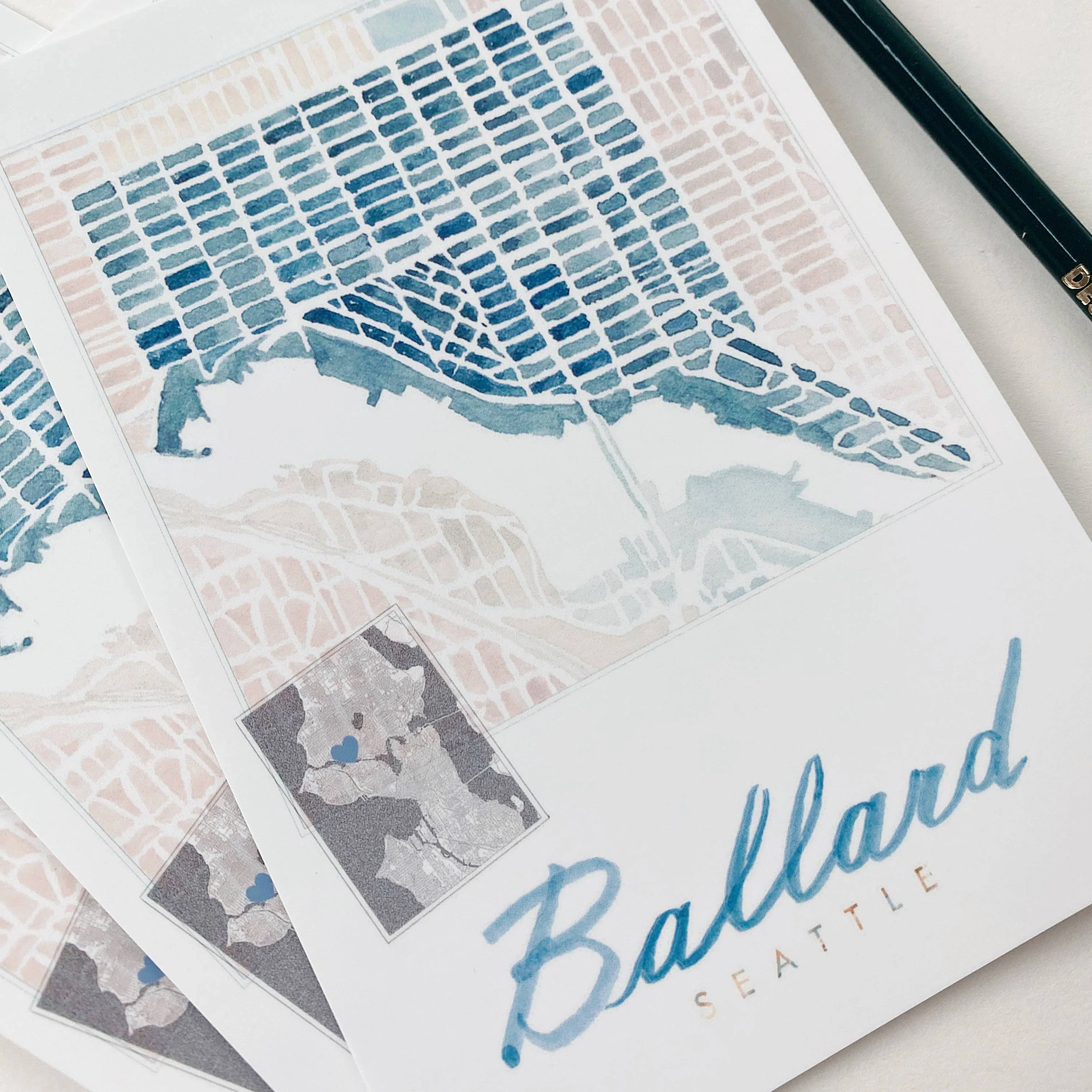 Ballard Neighborhood Map Postcard - Image 3