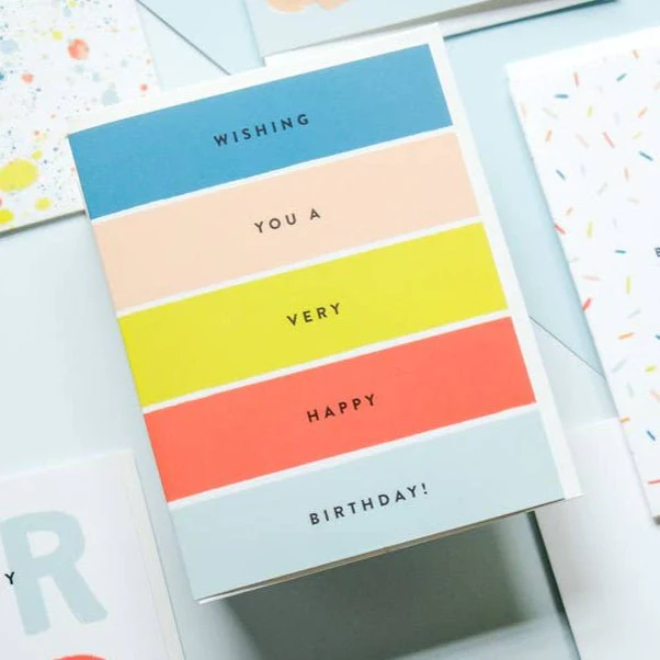 Stripes Birthday Card - Image 2