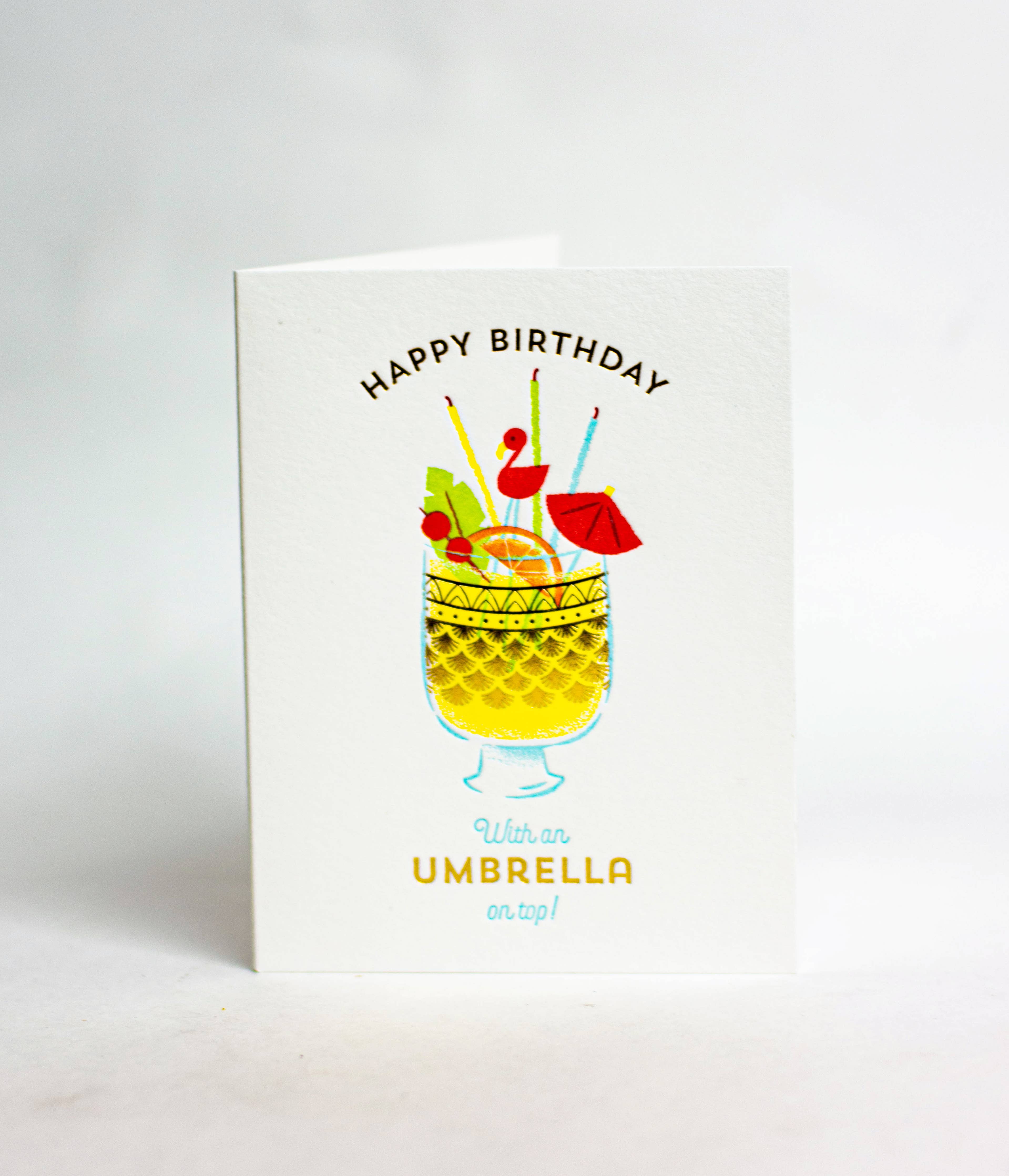 Umbrella on Top Birthday Card