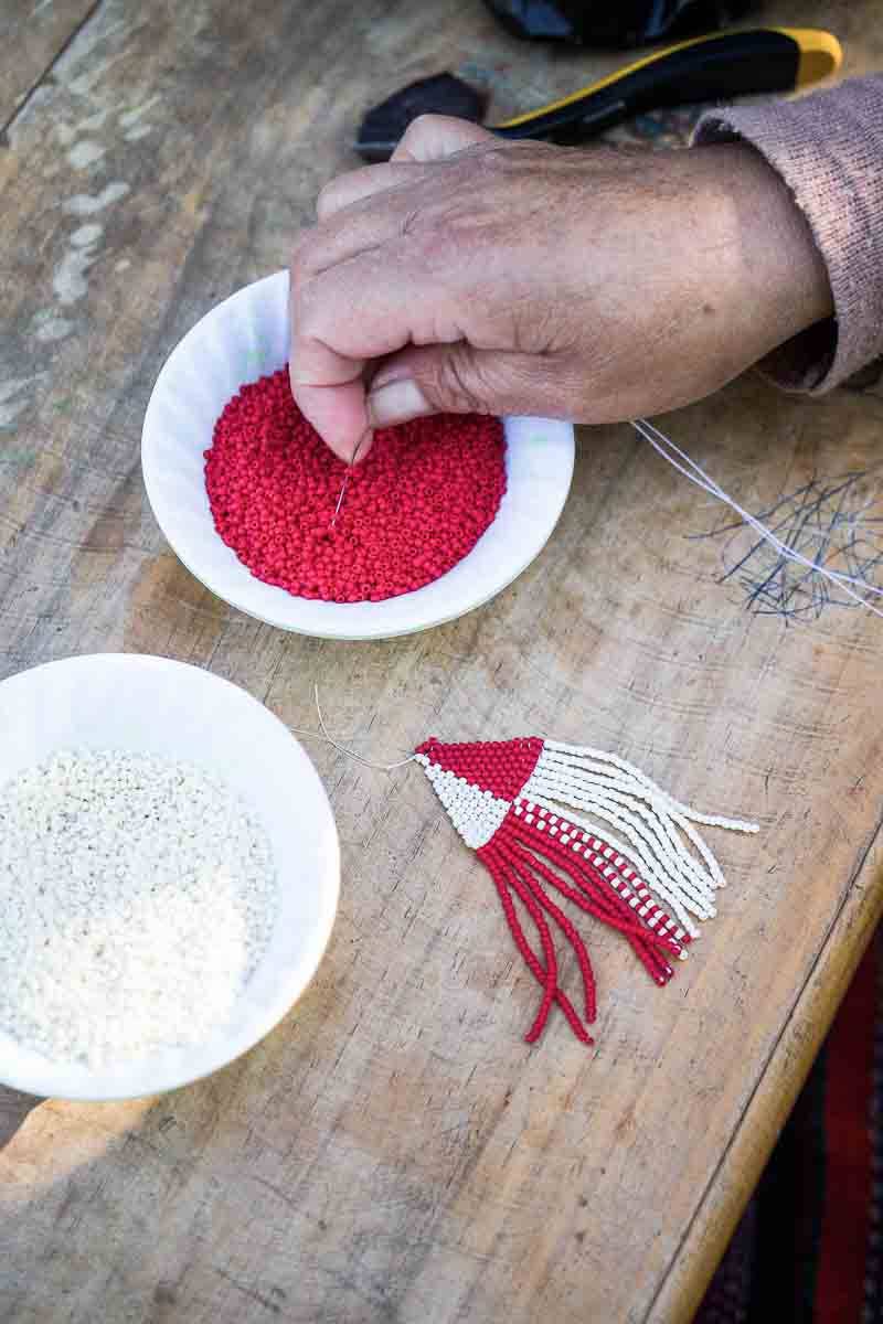Beaded Fringe Earrings: Rueda - Image 2